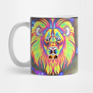 The Lion in Negative Rainbow Mug